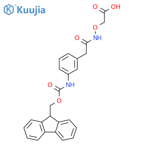 2-({2-3-({(9H-fluoren-9-yl)methoxycarbonyl}amino)phenylacetamido}oxy)acetic acid structure