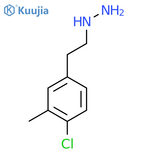 2-(4-chloro-3-methylphenyl)ethylhydrazine structure