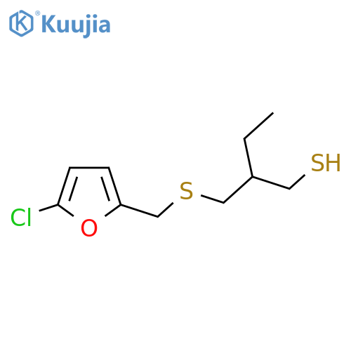 2-({(5-chlorofuran-2-yl)methylsulfanyl}methyl)butane-1-thiol structure