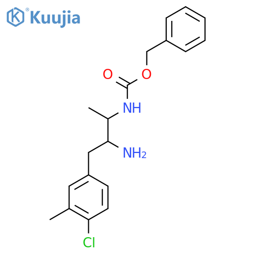 benzyl N-3-amino-4-(4-chloro-3-methylphenyl)butan-2-ylcarbamate structure