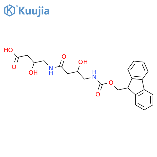 4-4-({(9H-fluoren-9-yl)methoxycarbonyl}amino)-3-hydroxybutanamido-3-hydroxybutanoic acid structure
