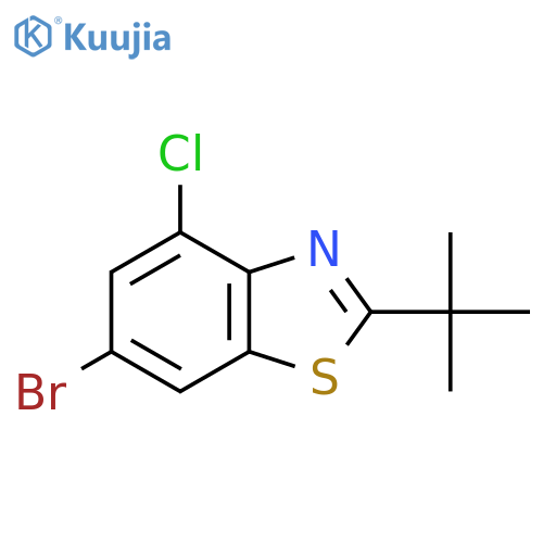 6-bromo-2-tert-butyl-4-chloro-1,3-benzothiazole structure