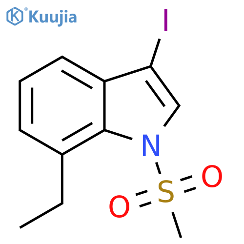 7-ethyl-3-iodo-1-methanesulfonyl-1H-indole structure