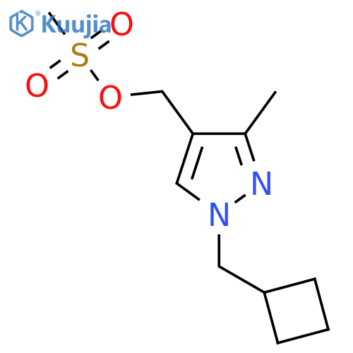 1-(cyclobutylmethyl)-3-methyl-1H-pyrazol-4-ylmethyl methanesulfonate structure