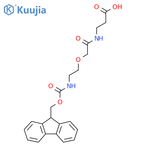 3-{2-2-({(9H-fluoren-9-yl)methoxycarbonyl}amino)ethoxyacetamido}propanoic acid structure