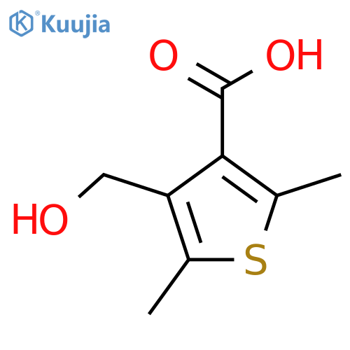 4-(hydroxymethyl)-2,5-dimethylthiophene-3-carboxylic acid structure