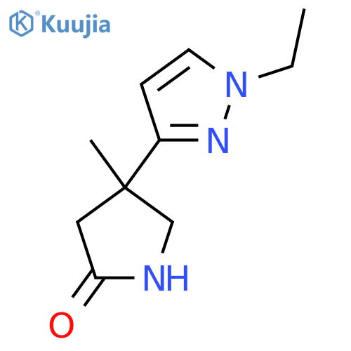 4-(1-ethyl-1H-pyrazol-3-yl)-4-methylpyrrolidin-2-one structure