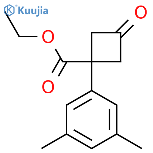 ethyl 1-(3,5-dimethylphenyl)-3-oxocyclobutane-1-carboxylate structure