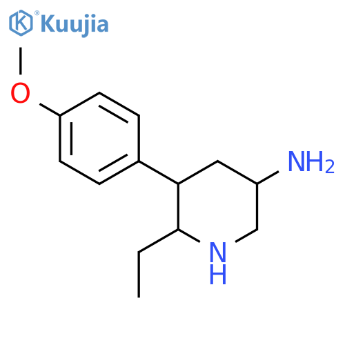 6-ethyl-5-(4-methoxyphenyl)piperidin-3-amine structure