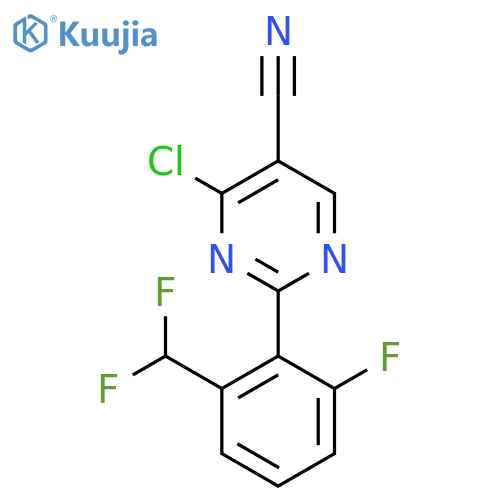 4-chloro-2-2-(difluoromethyl)-6-fluorophenylpyrimidine-5-carbonitrile structure