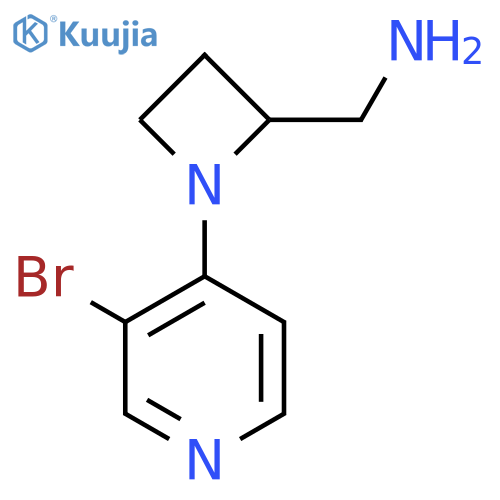 1-(3-bromopyridin-4-yl)azetidin-2-ylmethanamine structure