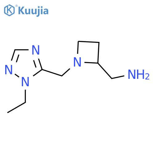 {1-(1-ethyl-1H-1,2,4-triazol-5-yl)methylazetidin-2-yl}methanamine structure