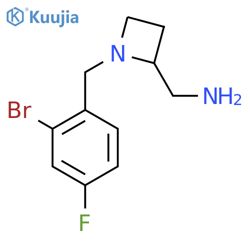 {1-(2-bromo-4-fluorophenyl)methylazetidin-2-yl}methanamine structure