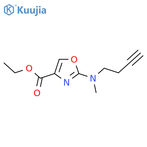 ethyl 2-(but-3-yn-1-yl)(methyl)amino-1,3-oxazole-4-carboxylate structure