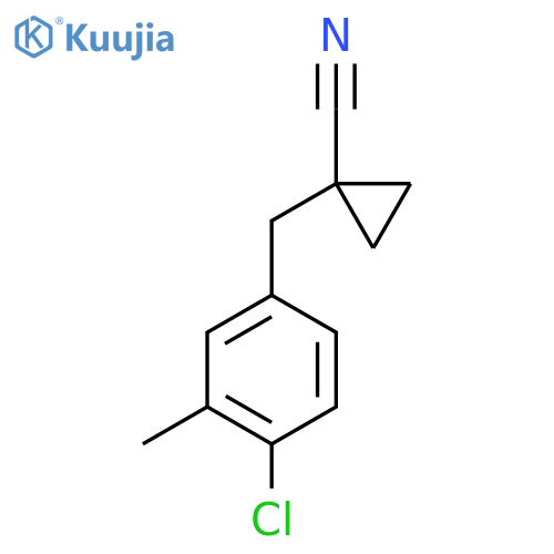 1-(4-chloro-3-methylphenyl)methylcyclopropane-1-carbonitrile structure