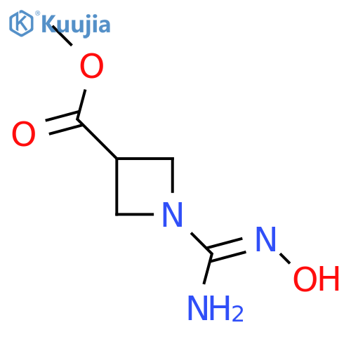 methyl 1-(N-hydroxycarbamimidoyl)azetidine-3-carboxylate structure