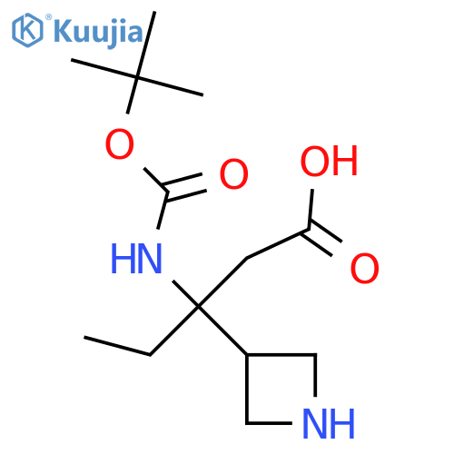 3-(azetidin-3-yl)-3-{(tert-butoxy)carbonylamino}pentanoic acid structure