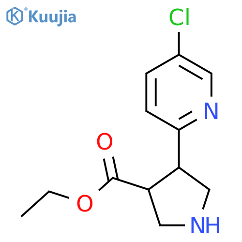 ethyl 4-(5-chloropyridin-2-yl)pyrrolidine-3-carboxylate structure