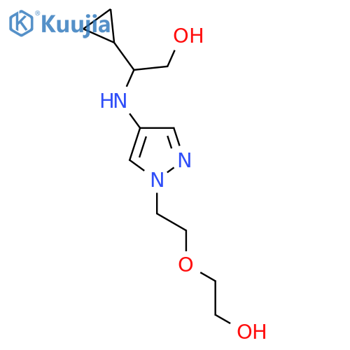 2-cyclopropyl-2-({1-2-(2-hydroxyethoxy)ethyl-1H-pyrazol-4-yl}amino)ethan-1-ol structure