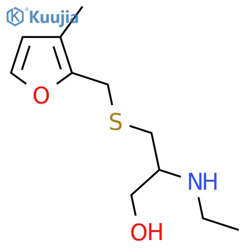 2-(ethylamino)-3-{(3-methylfuran-2-yl)methylsulfanyl}propan-1-ol structure