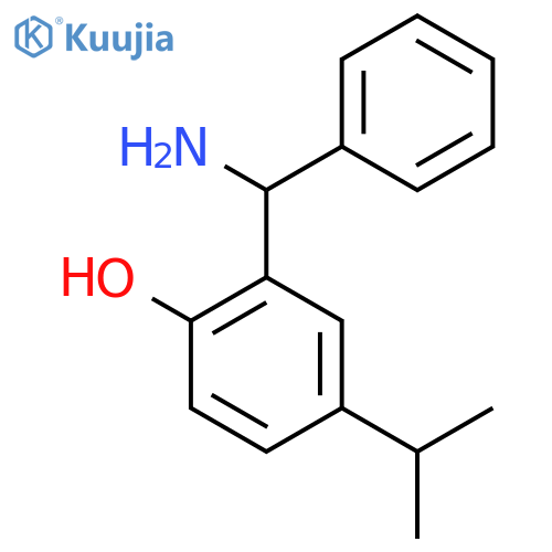 2-amino(phenyl)methyl-4-(propan-2-yl)phenol structure