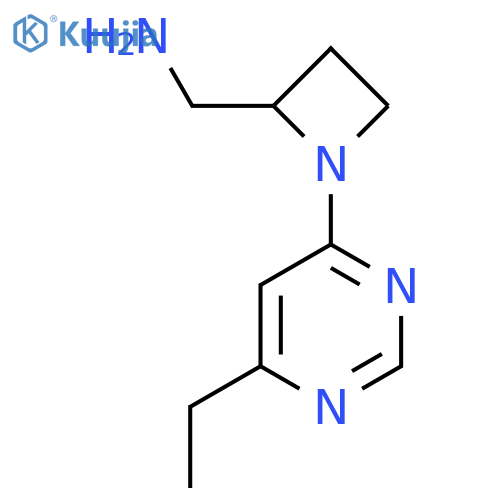 1-(6-ethylpyrimidin-4-yl)azetidin-2-ylmethanamine structure