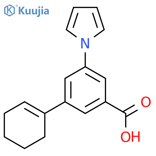 3-(cyclohex-1-en-1-yl)-5-(1H-pyrrol-1-yl)benzoic acid structure