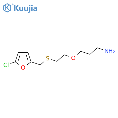 3-(2-{(5-chlorofuran-2-yl)methylsulfanyl}ethoxy)propan-1-amine structure