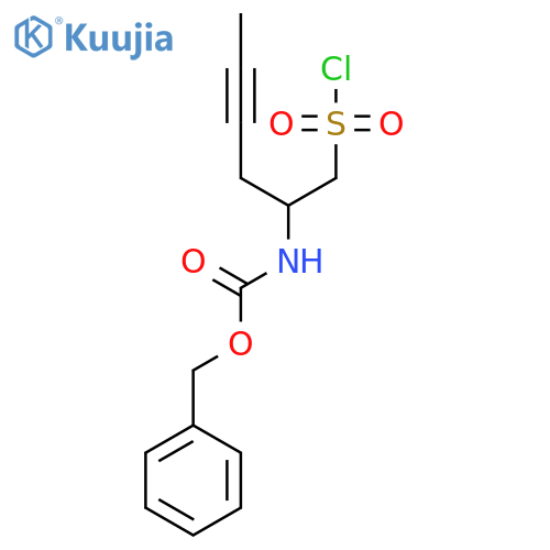 benzyl N-1-(chlorosulfonyl)hex-4-yn-2-ylcarbamate structure