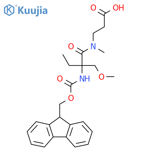 3-2-({(9H-fluoren-9-yl)methoxycarbonyl}amino)-2-(methoxymethyl)-N-methylbutanamidopropanoic acid structure