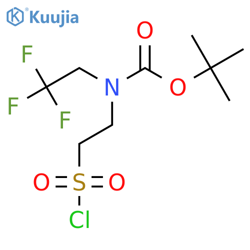 tert-butyl N-2-(chlorosulfonyl)ethyl-N-(2,2,2-trifluoroethyl)carbamate structure