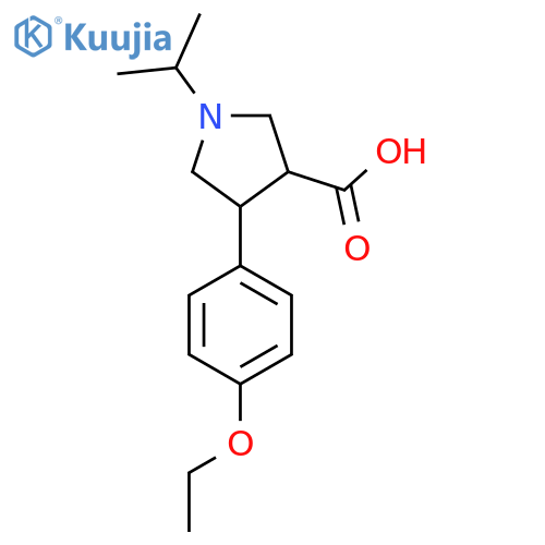 4-(4-ethoxyphenyl)-1-(propan-2-yl)pyrrolidine-3-carboxylic acid structure