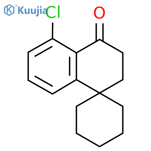 5'-chloro-3',4'-dihydro-2'H-spirocyclohexane-1,1'-naphthalene-4'-one structure