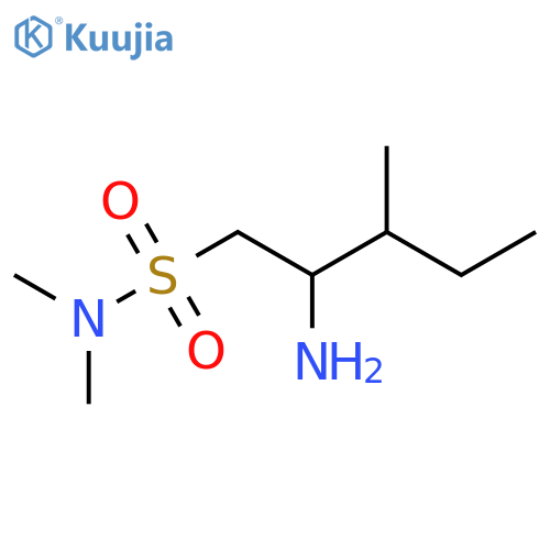 2-amino-N,N,3-trimethylpentane-1-sulfonamide structure