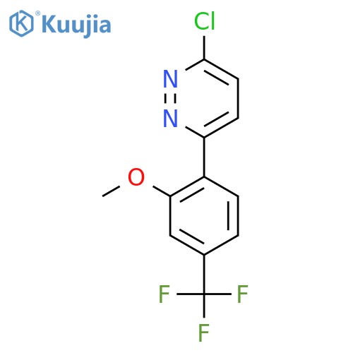 3-chloro-6-2-methoxy-4-(trifluoromethyl)phenylpyridazine structure
