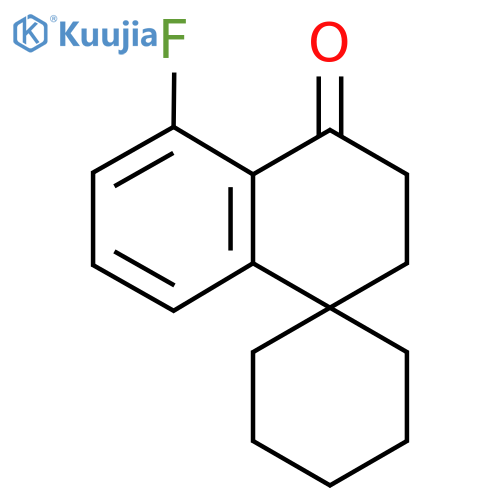 5'-fluoro-3',4'-dihydro-2'H-spirocyclohexane-1,1'-naphthalene-4'-one structure