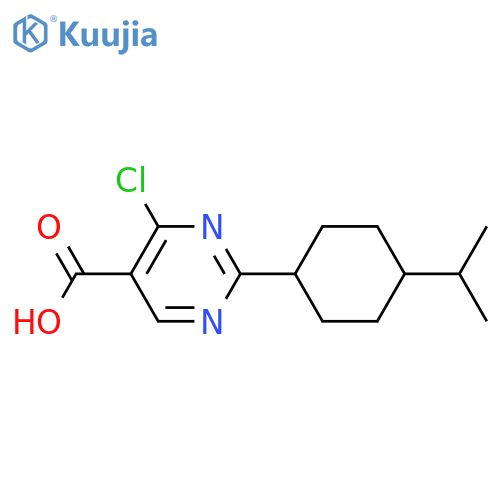 4-chloro-2-4-(propan-2-yl)cyclohexylpyrimidine-5-carboxylic acid structure