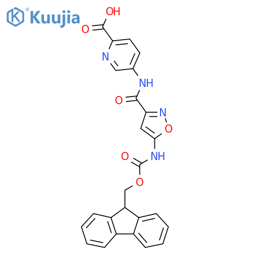 5-5-({(9H-fluoren-9-yl)methoxycarbonyl}amino)-1,2-oxazole-3-amidopyridine-2-carboxylic acid structure
