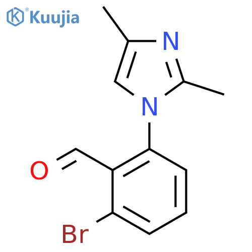 2-bromo-6-(2,4-dimethyl-1H-imidazol-1-yl)benzaldehyde structure