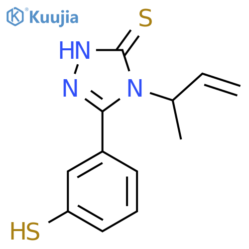 4-(but-3-en-2-yl)-5-(3-sulfanylphenyl)-4H-1,2,4-triazole-3-thiol structure