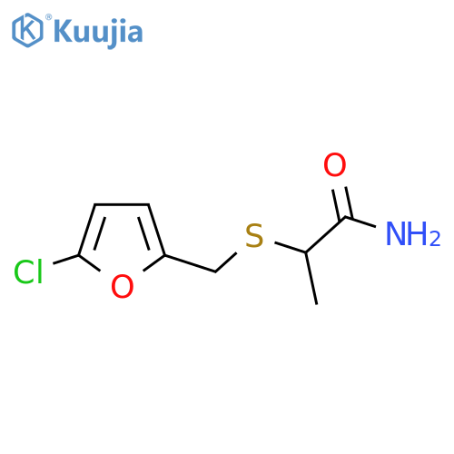 2-{(5-chlorofuran-2-yl)methylsulfanyl}propanamide structure