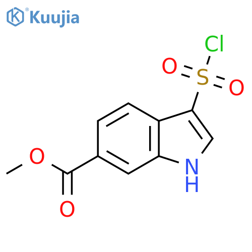 methyl 3-(chlorosulfonyl)-1H-indole-6-carboxylate structure