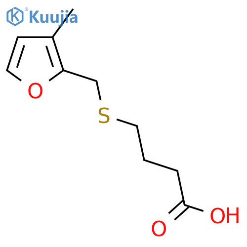 4-{(3-methylfuran-2-yl)methylsulfanyl}butanoic acid structure