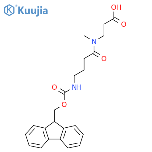 3-4-({(9H-fluoren-9-yl)methoxycarbonyl}amino)-N-methylbutanamidopropanoic acid structure