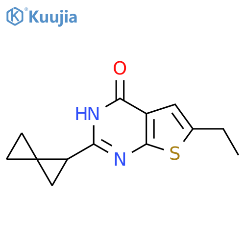 6-ethyl-2-{spiro2.2pentan-1-yl}-3H,4H-thieno2,3-dpyrimidin-4-one structure