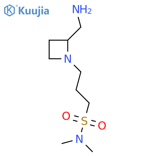 3-2-(aminomethyl)azetidin-1-yl-N,N-dimethylpropane-1-sulfonamide structure