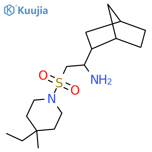 1-{Bicyclo[2.2.1]heptan-2-yl}-2-[(4-ethyl-4-methylpiperidin-1-yl)sulfonyl]ethan-1-amine structure