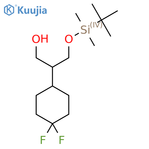 3-(tert-butyldimethylsilyl)oxy-2-(4,4-difluorocyclohexyl)propan-1-ol structure