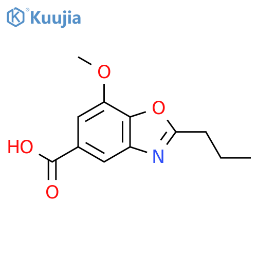 7-methoxy-2-propyl-1,3-benzoxazole-5-carboxylic acid structure