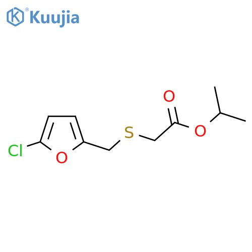 propan-2-yl 2-{(5-chlorofuran-2-yl)methylsulfanyl}acetate structure